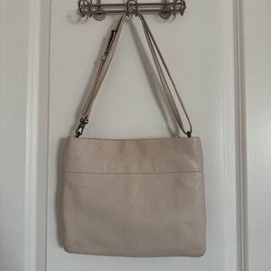 The Sak 100% Leather Cream Shoulder Bag